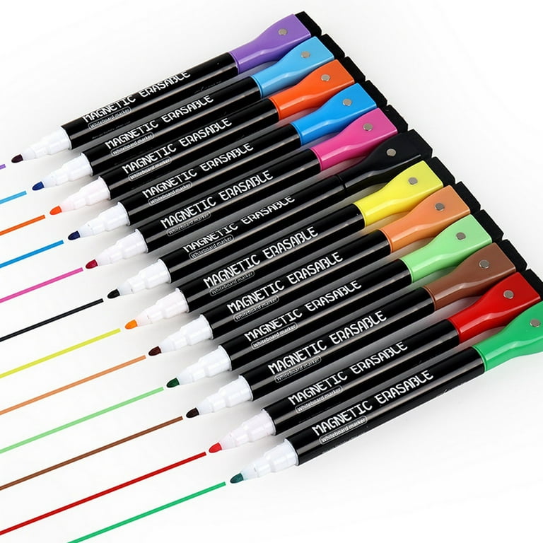 12PCS/SET Whiteboard Pens, White Board Markers, Assorted Ink