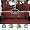 thumbnail image 5 of EKR Custom Fit RAV4 Seat Covers for Toyota RAV4 2019- 2025 LE,XLE,XLE Premium,Limited Full Set,Faux Leather(Burgundy), 5 of 8