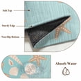 thumbnail image 5 of Starfish Shell Area Rugs 5x7 ft Abstract Ocean Beach Shore Teal Striped Washable Rug Non Slip Indoor Carpet Absorbent Floor Mat for Living Room Bedroom Dining Room, 5 of 9