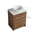 thumbnail image 3 of BNK 24 Inch Freestanding Bathroom Vanity with White Ceramic Sink, Modern Floor Standing Bathroom Vanity Set, Single Bathroom Vanity and Sink Combo, with 2 Doors, 3 of 9