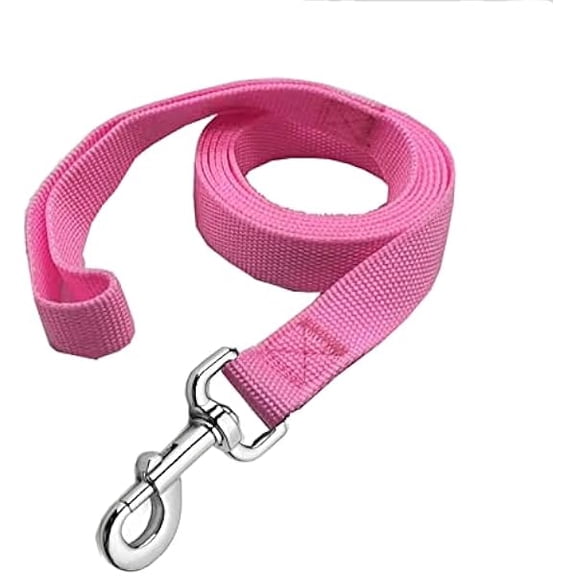 Eryueer Strong Nylon Dog Leash, 4FT/ 5 FT/ 6FT Dog Leashes for Medium Large Dogs (5FT, Pink)