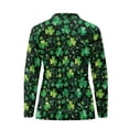 thumbnail image 3 of Uorisanigo Lucky Three-Leaf Women's Golf Shirt Size XS Dry-Fit Soft Women's Long Sleeve Athletic Shirts Relaxed Versatile Quarter Zip Pullover for Workout Sports, 3 of 7