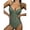 Olive Green, variant on WREESH Womens One Piece Swimsuits Solid Color Swimwear High Waist Swimwear Sleeveless Bathing Suits Blue
