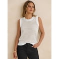 thumbnail image 3 of ANRABESS Sweater Vest for Women Striped Sleeveless Knit Tank Top, Lightweight Crewneck Casual Summer Pullover Shirt, 3 of 9