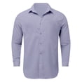 thumbnail image 3 of Kids Linen Button Down Shirts, Solid Long Sleeve Casual Tops for Spring & Summer, 3-14Y, 3 of 5