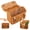 Brown, variant on Grusce Garden Harvest Basket 9.45 x 5.51 x 6.3 Inches House Shape Plastic Basket with Lid and Handle Handmade Vintage Woven Suitcase for Organizing Picnic Home Decor
