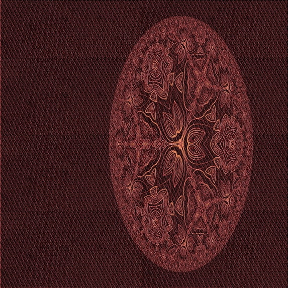 Ahgly Company Indoor Square Patterned Chocolate Brown Area Rugs, 7' Square