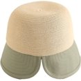 thumbnail image 4 of CoCopeaunts Straw Bucket Hat for Women Big Brim Two-Colors Ponytail Sun Cap for Sun Protection Beach Female Travel Basin Hat, 4 of 8