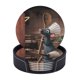 thumbnail image 1 of Posavasos de cuero de 6 piezas, posavasos Happy Ratatouille para bebidas, posavasos para tazas, regalo de inauguración de la casa, ideal para la decoración del hogar, 1 of 7