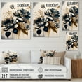 thumbnail image 4 of Designart Blue And Gold Zinnia Flowers III Canvas Wall Art, 4 of 5
