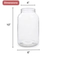 thumbnail image 3 of Vibz Wide Mouth Mason Jars with Lids, Food Storage Gallon Glass Jars for Kombucha, Tea, Canning & More, 2 Pack, 3 of 7