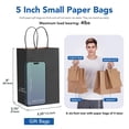 thumbnail image 2 of Black Gift Bags 5.25x3.75x8 Inch (Pack of 100) Multi-Use Retail and Party Favor Bags, 2 of 9
