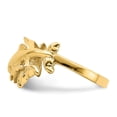 thumbnail image 3 of Solid 14k Yellow Gold Double Dolphins Swimming Ring Band Size 8.5, 3 of 6