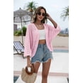 thumbnail image 5 of Zeagoo Womens Summer Crochet Cardigan Sweaters Lightweight Open Front 3/4 Sleeve Batwing Kimono Boho Knit Cover Ups, 5 of 5