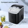 thumbnail image 2 of Philergo Nugget Ice Maker Countertop, 35lbs/24hrs Pellet Ice Machine with Large 1.8lbs Ice Basket, Self-Cleaning Function for Home, Kitchen, Office, Black, 2 of 6