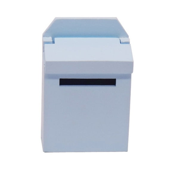 SHOWERORO Mini House Display Sky-Blue Plastic Mini Mailbox 1Pack