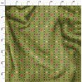 thumbnail image 4 of Soimoi Toile de Velours Vert Feuilles, Rayures et Rayures de Fleurs Roses Imprimés par Yard 58 Pouces de Large, 4 of 5