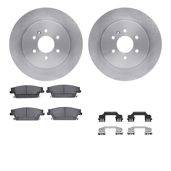 Dynamic Friction Company Rear Brake Rotors with 5000 Advanced Brake Pads includes Hardware 6512-46320