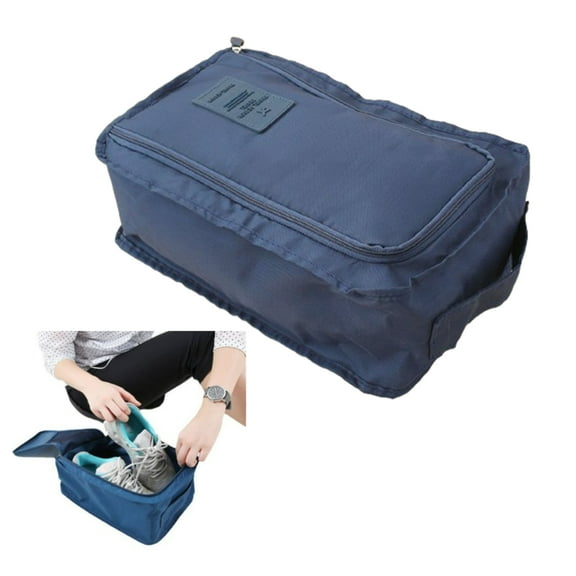 Bxaolu Shoe Bags for Travel Shoe Pouch Portable Large Shoes Storage Bag for Men Women Shoe Organizer Shoe Packing Cubes for Travel Gym Sport Must Have for Business Trip(Navy)