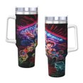 thumbnail image 1 of Vaso de 40 oz con asa y tapa con pajita de Stranger Things, taza aislada, botella de agua de acero inoxidable, taza de viaje, portavasos, regalo, 1 of 8