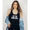 thumbnail image 3 of Hit The Dang Ball Tank Top for Women & Teens Trendy Baseball Sleeveless Tee Black Tank Top X-Large, 3 of 4