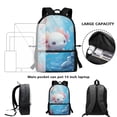 thumbnail image 4 of Uorisanigo Cartoon Salamander Backpack with Lunch Box for Girls Boys 6-8 8-10 Kids Backpacks 4 in 1 Set School Bag with Pencil Case Water Bottle Sleeve 17 Inch Bookbag for Elementary Daypack, 4 of 7