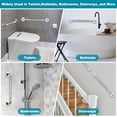 thumbnail image 6 of 3 Pack Grab Bars for Bathtubs and Showers, 16-Inch and 12-Inch Anti-Slip Bathroom Shower Grab Bars for Seniors Wall, Safety Handicap Grab Bars Stainless Steel,Shower Handle for Elderly, 6 of 8