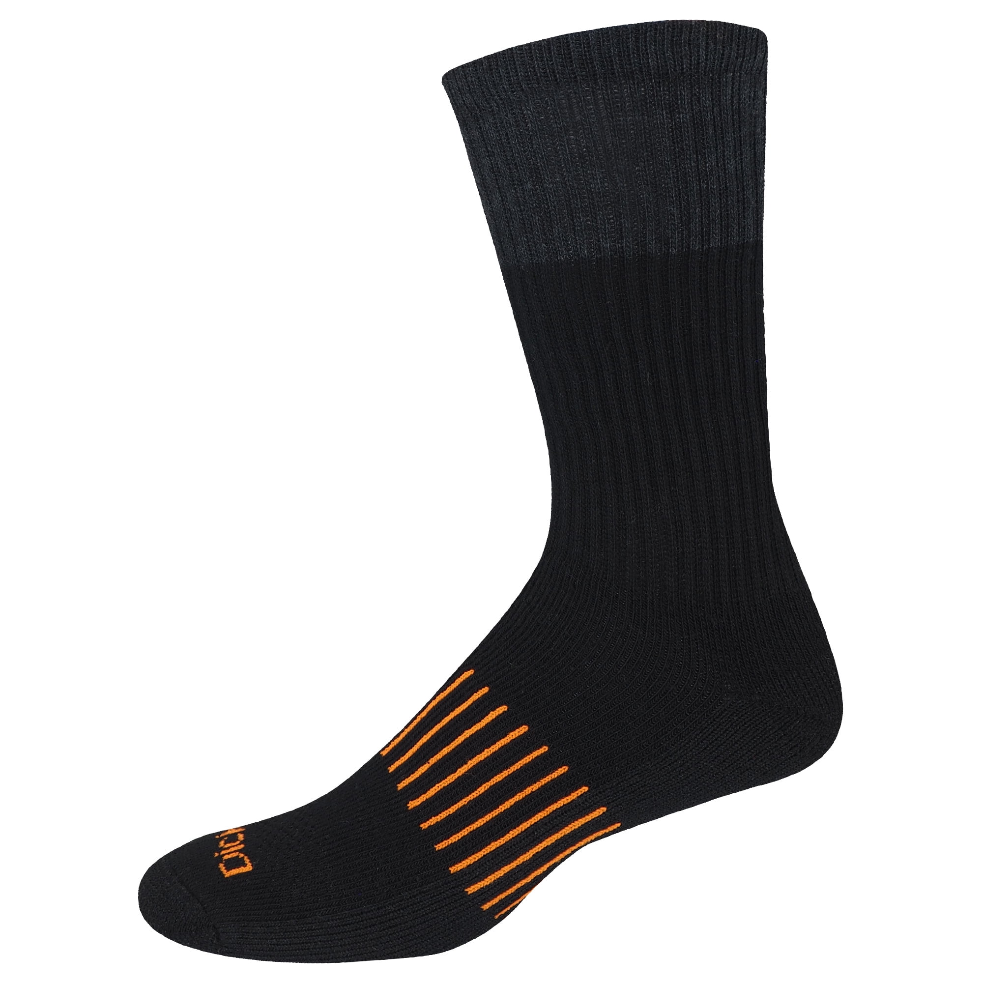 (2 pack) Dickies Men's Dri-Tech Crew Work Socks, 6-Pack, Hi-Viz, Size 6-12