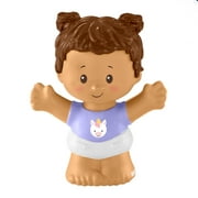 Replacement Part for Fisher-Price Little People Baby's Day Storybook Set - GVH64 ~ Replacement Twin Girl Figure ~ Purple Shirt with Unicorn ~ Brown Hair with Pigtails