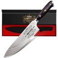 thumbnail image 1 of Cuchillo de chef Funistree de acero inoxidable alemán con alto contenido de carbono de 8 pulgadas, 1 of 7