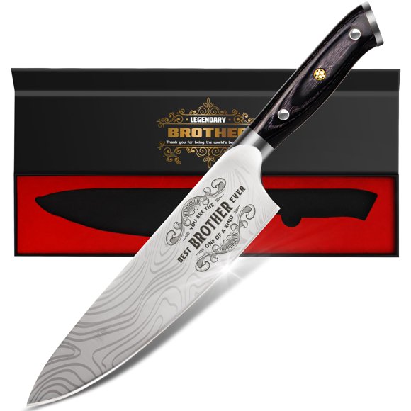 Cuchillo de chef Funistree de acero inoxidable alemán con alto contenido de carbono de 8 pulgadas