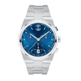 Movado Men's Bold Grey Dial, Leather Strap Watch - Quartz Movement
