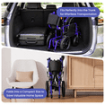 thumbnail image 3 of MediNex Electric Wheelchair, 20+ Miles Range(350LBS) ,Lightweight Foldable Electric Wheelchairs for Adults,12Ah Lithium Battery,Motorized Wheelchair,Blue,16in Width, 3 of 10