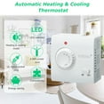 thumbnail image 2 of Adjustable Thermostat, Briidea Plug in Heating & Cooling Thermostat with LED Indicator, Compatible with Space Heater, Window Air Conditioners, Fans, Ideal for Household, Reptile, Greenhouse, 2 of 7