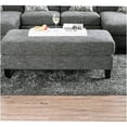 thumbnail image 5 of JERFIT Modern Gray Ottoman with Storage, Mid-Century Chenille Footrest Stool for Living Room, 5 of 9