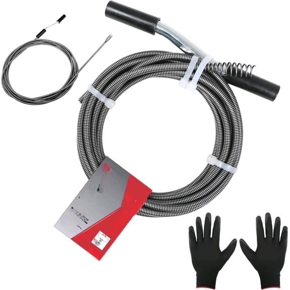 25FT Handheld Drain Auger, Heavy Duty Plumbing Snake for Clogged Drains, 3/8 Inch Diameter Manual Drain Cleaner for Sink, Bathtub, Shower & Kitchen Pipes$$Tools & Hardware Other