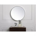 thumbnail image 2 of Metal frame round mirror 18 inch in Silver, 2 of 5