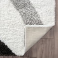 thumbnail image 6 of Uptown Shag Contemporary Shag Thick White and Silver Indoor Area Rug, 6.7' x 9', 6 of 7