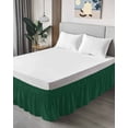 thumbnail image 4 of Solid Color Bed Skirt California King Size 16" Drop Sea Green Ruffled Wrap Around Bed Skirts Adjustable Elastic Bedskirt Dust Ruffle for California King Size Bed, 4 of 7