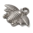 thumbnail image 2 of Non-304 Stainless Steel Pendants Bee Charms Stainless Steel Color 16x21x3mm Hole: 2mm, 2 of 3
