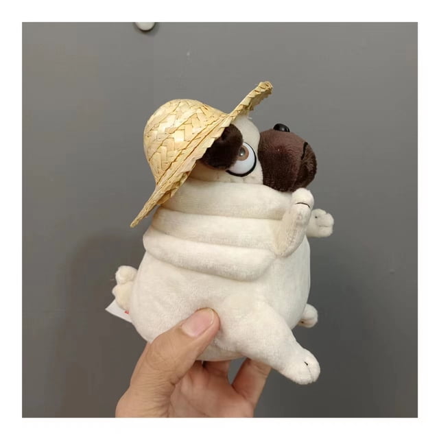 Muñeco de peluche Pug, perro Shar feo y lindo, muñeco de peluche Gabdog con sombrero
