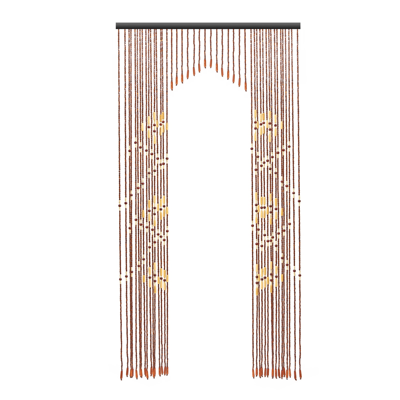 Wooden Bead Curtain, String Door Curtains Beaded, Chinese Classical Coffee for Doorway, Tie Top,  Home Décor