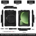 thumbnail image 7 of Case for Samsung Galaxy Tab Active 5 Pro/Active 4 Pro 10.1 inch, 360 Degree Rotating Hand Grip Shockproof Cover with Shoulder Strap, Black, 7 of 7