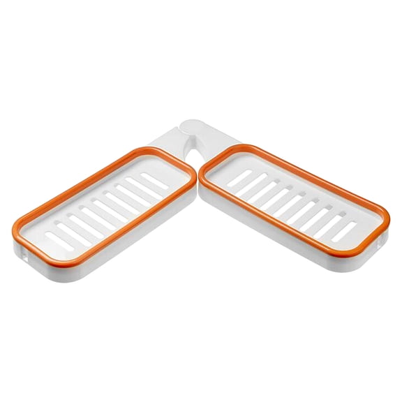 Bathroom Corner Punch-Free Rack Shampoo Storage Rack Holder with Suction Cup, 180 Degrees Rotation Storage Rack Corner Shower Shelves, Foldable Wall Mount Counter Organizer for Shower Room Kitchen