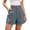Dark Gray, variant on VV AVEORS Linen Shorts For Women High Waisted Dressy Casual Summer High Waist Button Comfy Rolled Hem Business Shorts With Pocket Army Green XL