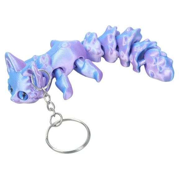 Fogun 3D Printed Keychain Pendant with Movable Tail Creative Designing Decorative Bag Charm Fashion Accessory