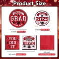 thumbnail image 3 of NatNarr Graduation Plates and Napkins 2025 AFN1Red Graduation Decorations Disposable Graduations Party Supplies Includes Grad Plates and Cocktail Napkins for Congrats Grad Party, Serve 50, 3 of 3