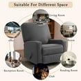 thumbnail image 5 of 360° Swivel Rocker Recliner , Glider Rocker Recliner, Rocking Chairs for Nursery, Linen Fabric Chair with High Back, Deep Seat, for Living Room, Bedroom, DarkGrey, 5 of 7