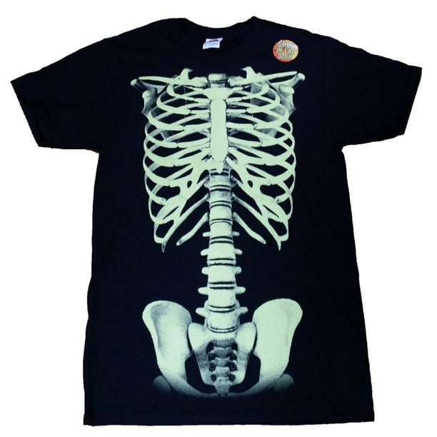 HALLOWEEN - Halloween Mens Black Glow In The Dark Skeleton T-Shirt - Walmart.com - Walmart.com