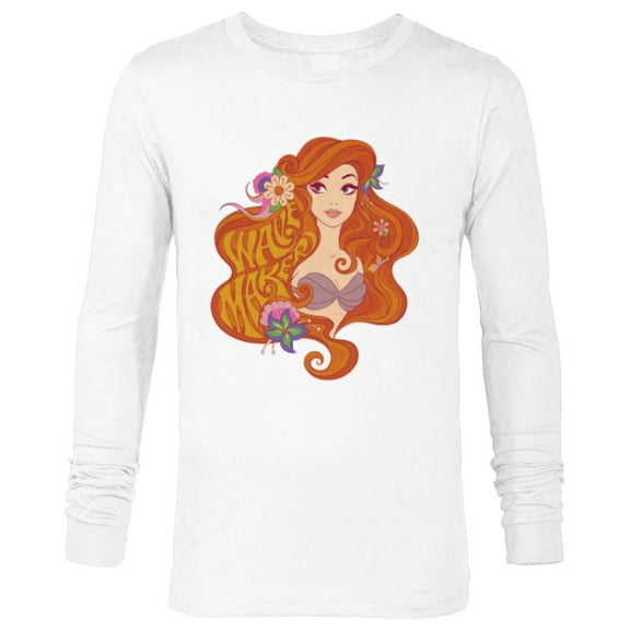 Disney The Little Mermaid Princess Ariel Wave Maker - Long Sleeve T-Shirt for Men - Customized-White